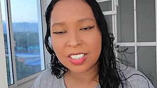 Milf Submissive Dominated On Rooftop By Builder With Facial And Golden Shower