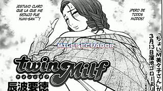 Who boasts twin characters in comic?