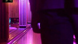 Blonde teen with big tits and ass gets blowjob and cock after midnight bowling with Lucio Marave