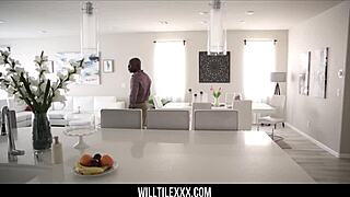 Teen squatter Raven Vice trades pussy for a night's stay. How far will she go with that big black cock?