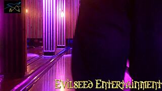 Blonde teen with big tits and ass gets blowjob and cock after midnight bowling with Lucio Marave