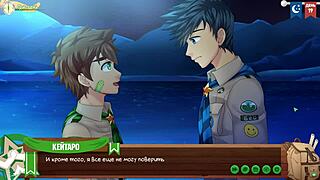 Game Friends Camp Episode 27 - Natsumi and Keitaro bang hard on the pier with Russian voice!