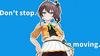 Hey, check out this Hololive workout in 3D cartoon style!