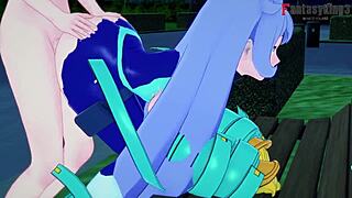 nejire hado teases with her sexy curves at the park boku no hero.