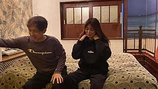 Mature wife in costume on Halloween day