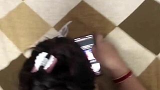 desi wife watching porn gets fucked from behind by husband