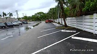 Blonde Bangs Monster Cock In Public Outdoors