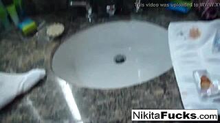 Does hot blonde Nikita Von James masturbate solo?