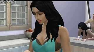 hermanastros teniendo sexo duro a espaldas de su madrastra