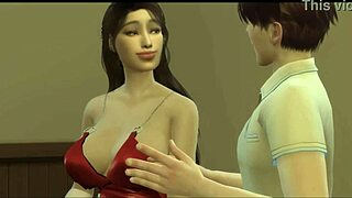 My busty stepmom caught me jerking off and took my virginity while dad’s at work