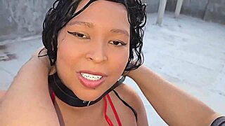 Milf Submissive Dominated On Rooftop By Builder With Facial And Golden Shower