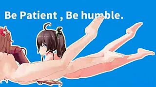 Hey, check out this Hololive workout in 3D cartoon style!