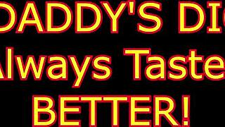 step-daddy’s huge cock always wins over young teen slut. she can’t resist sucking him off!