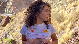 hey, wanna see my girlfriend squirt in public at the canyon?