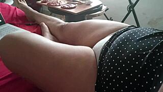 Man, I’m sneakin’ voyeur vids of my chubby Mexican wife Karmico. Didn’t mean to catch her curvy ass!