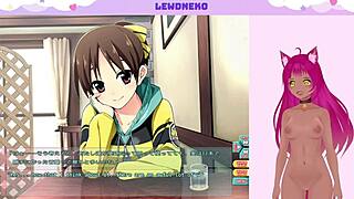 vtuber plays game and masturbates with vibrator