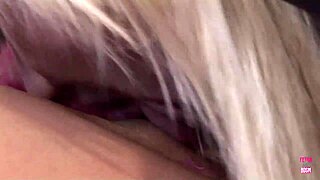 two provocative blondes eat each other out before using sex toy