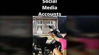 ts angelique monroe washing her bike outdoors