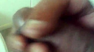 Jerking my hard cock for a messy finish