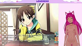 vtuber plays game and masturbates with vibrator