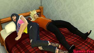 I catch Hinata masturbating and join in.