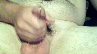 toy play with cock sounding leads to close-up cumshot orgasm