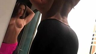 Briana Moon does STRIPTEASE in shower. Outdoor COSPLAY leads to ANAL.