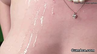 Kinky Centerfold Takes Cum Shot on Face, Eats It All! 😜