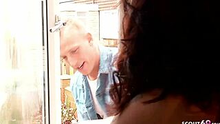 i lured redhead cougar neighbor into wild double vagina 3some