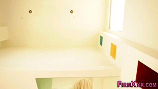 busty babe gets facial