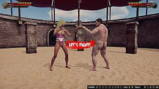 Ethan battles Faye in naked 3D fighter doggystyle action