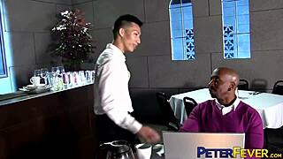 Peterfever black hunk Max Konnor dominates David Ace in anal play