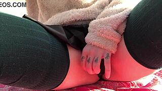 hey, check out this orgasm control in the park vibe