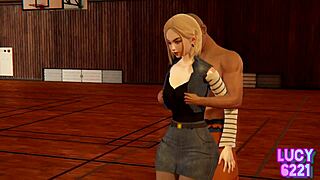 hey, wanna see dragon ball android 18 dominate with her wild combat sex skills?