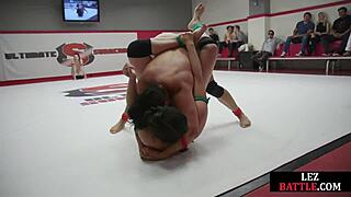 Breast full, feminists fight with each other and f**k in lesbian strapon sex scene