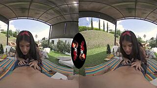 i love this sexy teen's big tits and nipples in vr