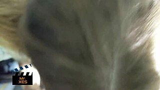 Canadian blonde gets face fucked in public shop during quarantine