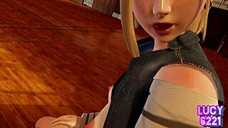 hey, wanna see dragon ball android 18 dominate with her wild combat sex skills?