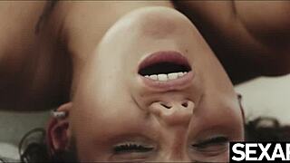 Black beauty and sexy blonde oil each other up