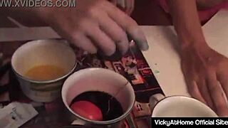 Vicky vette and carmen valentina masturbate with eggs
