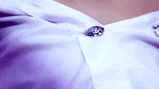 Thai babe in student uniform spanked