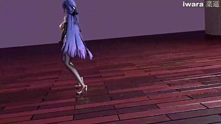 mmd raiden mei shows off stockings and garterbelt wiggle