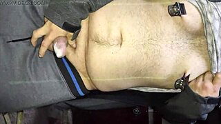 feeling horny with friends in the backyard, jacking off to cum with condom