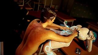 when your robot waifu follows you everywhere - short clip