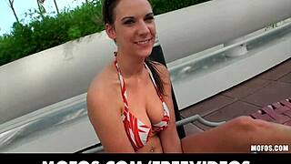 Come on, shy brunette, let's make that sextape, he convinces her for amateur fun.