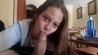 Latina Neighbor Sucks Cock!