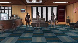 in fallout 4, the pleasure is shared among many in this group threesome