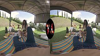 i love this sexy teen's big tits and nipples in vr