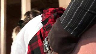 French milf gets wild with double penetration and a facial finish.