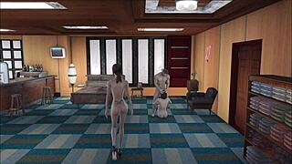 in fallout 4, the pleasure is shared among many in this group threesome